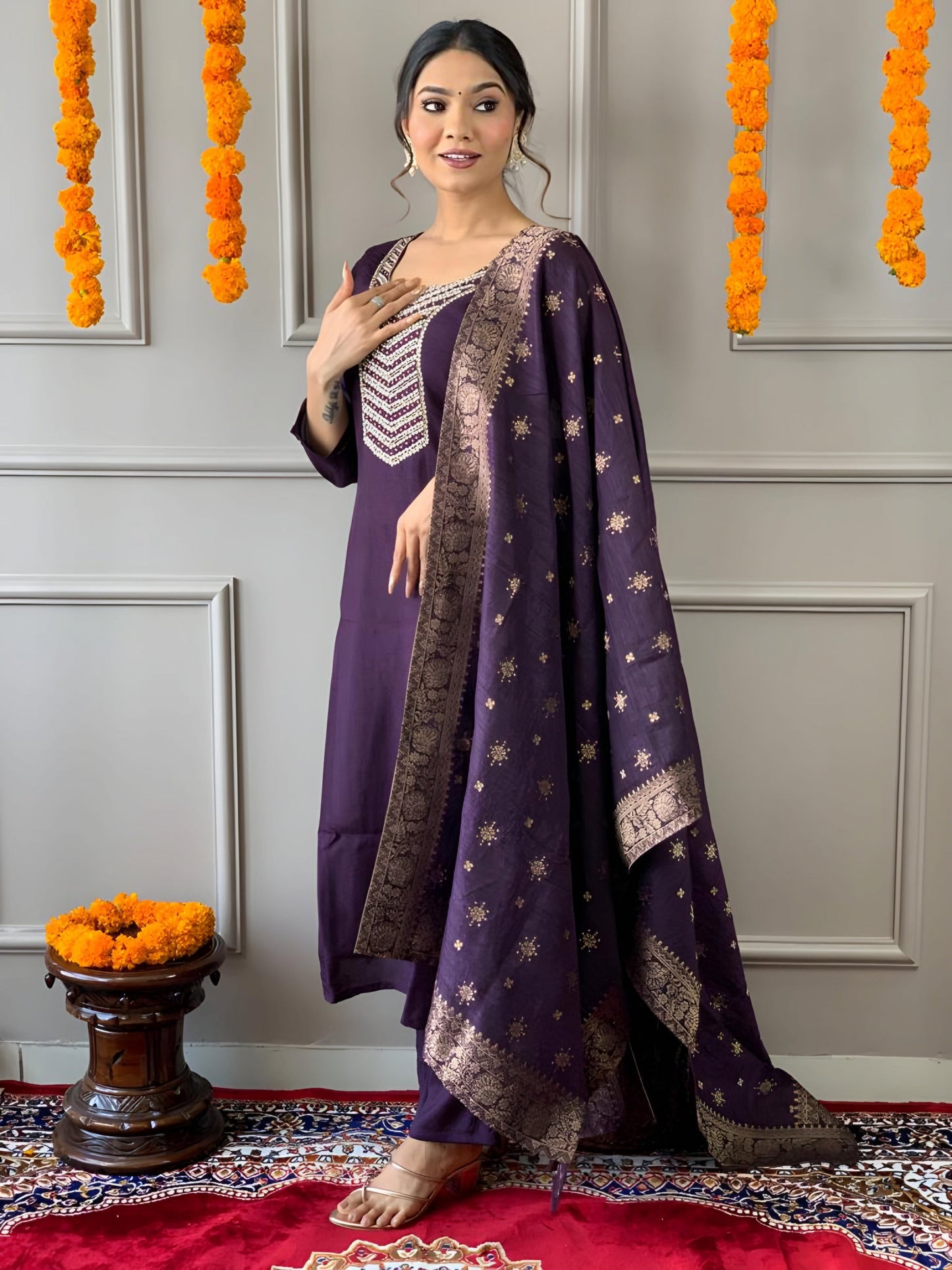 Our Exclusive Collection is here, to add a touch of tradition to your wardrobe(NFRD480)