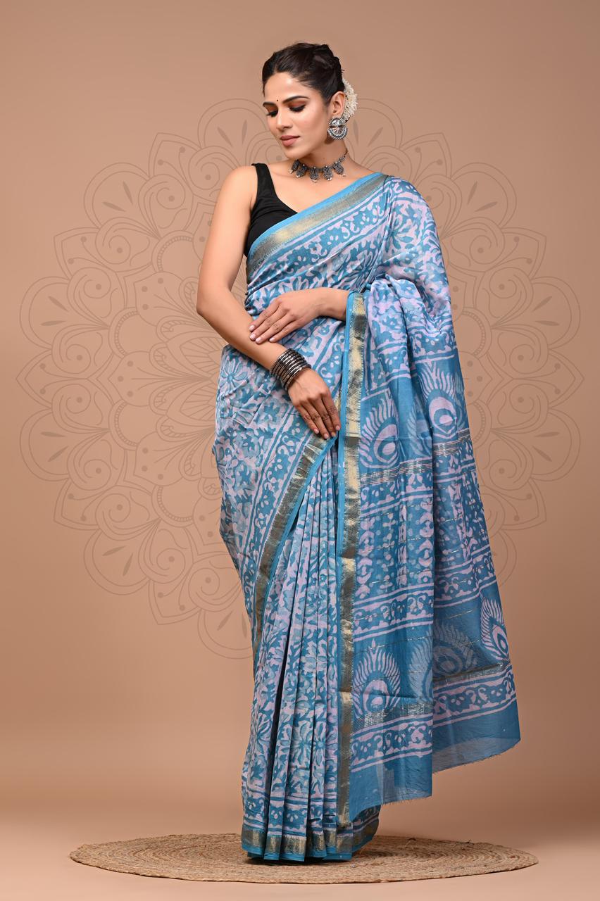 Premium Maheshwari Silk Saree (SWSRMAH87)