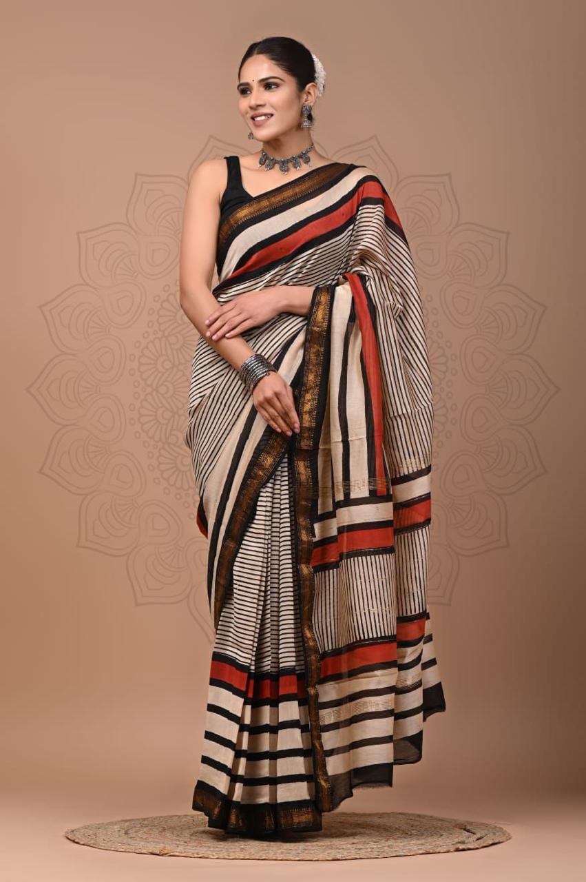 Premium Maheshwari Silk Saree (SWSRMAH80)