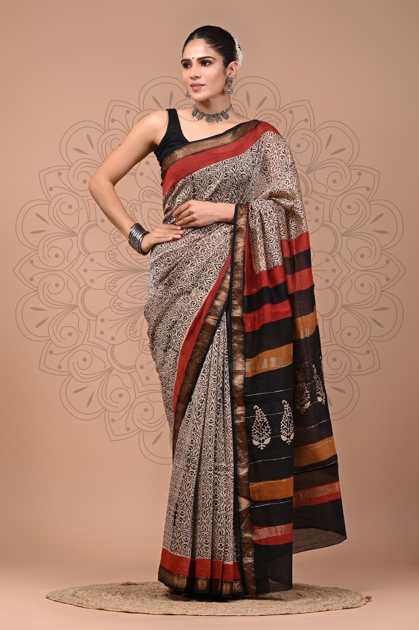 Premium Maheshwari Silk Saree (SWSRMAH55)