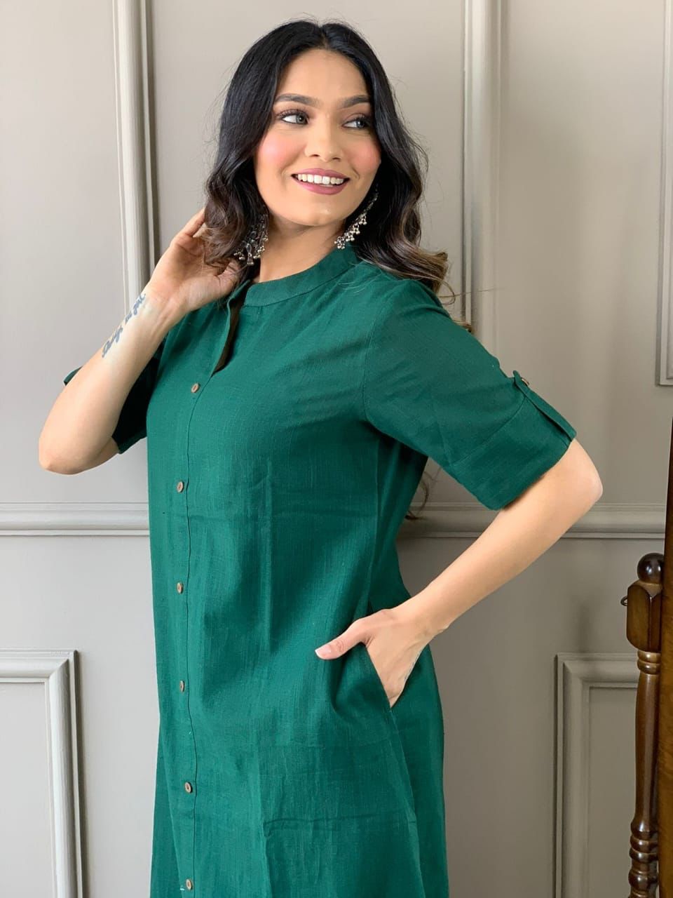 Launching Designer Co-erd set in Aline kurti pattern paired with Ankle length plazo giving perfect outfit and deliberate choice about your look.....๐๐
