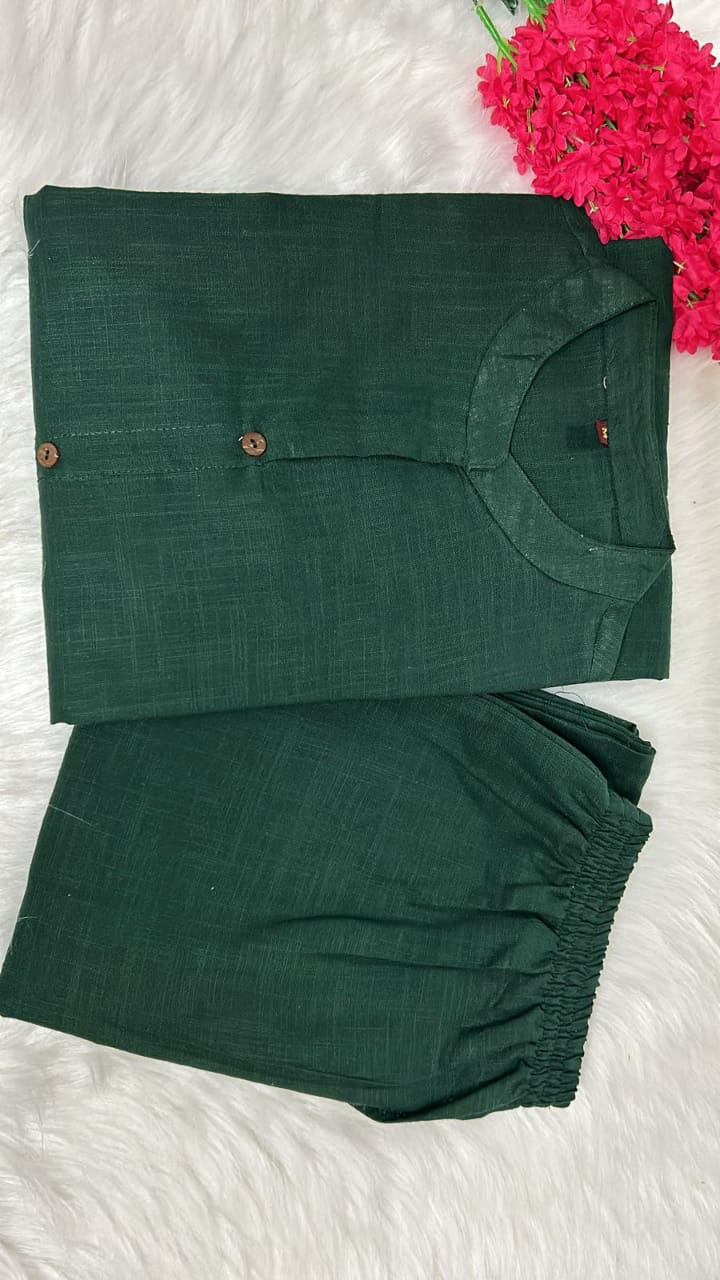 Launching Designer Co-erd set in Aline kurti pattern paired with Ankle length plazo giving perfect outfit and deliberate choice about your look.....๐๐