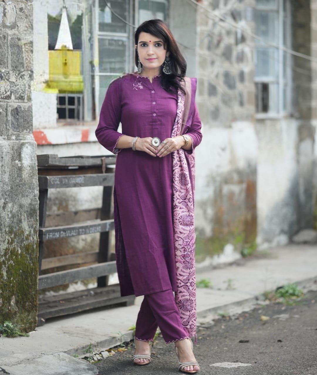 PARIDHAN BY PRERNA COLLECTION'S EXCLUSIVE COTTON KURTI WITH EMBROIDERY WORK (NFRD45)