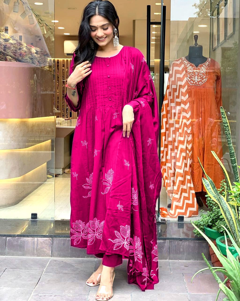 Featuring beautiful Heavy Suit Set which is beautifully decorated with Printex weaving and prints. (NFRD300)