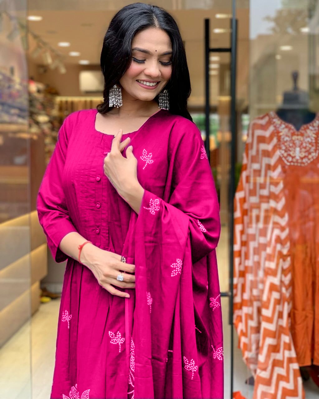 Featuring beautiful Heavy Suit Set which is beautifully decorated with Printex weaving and prints. (NFRD300)