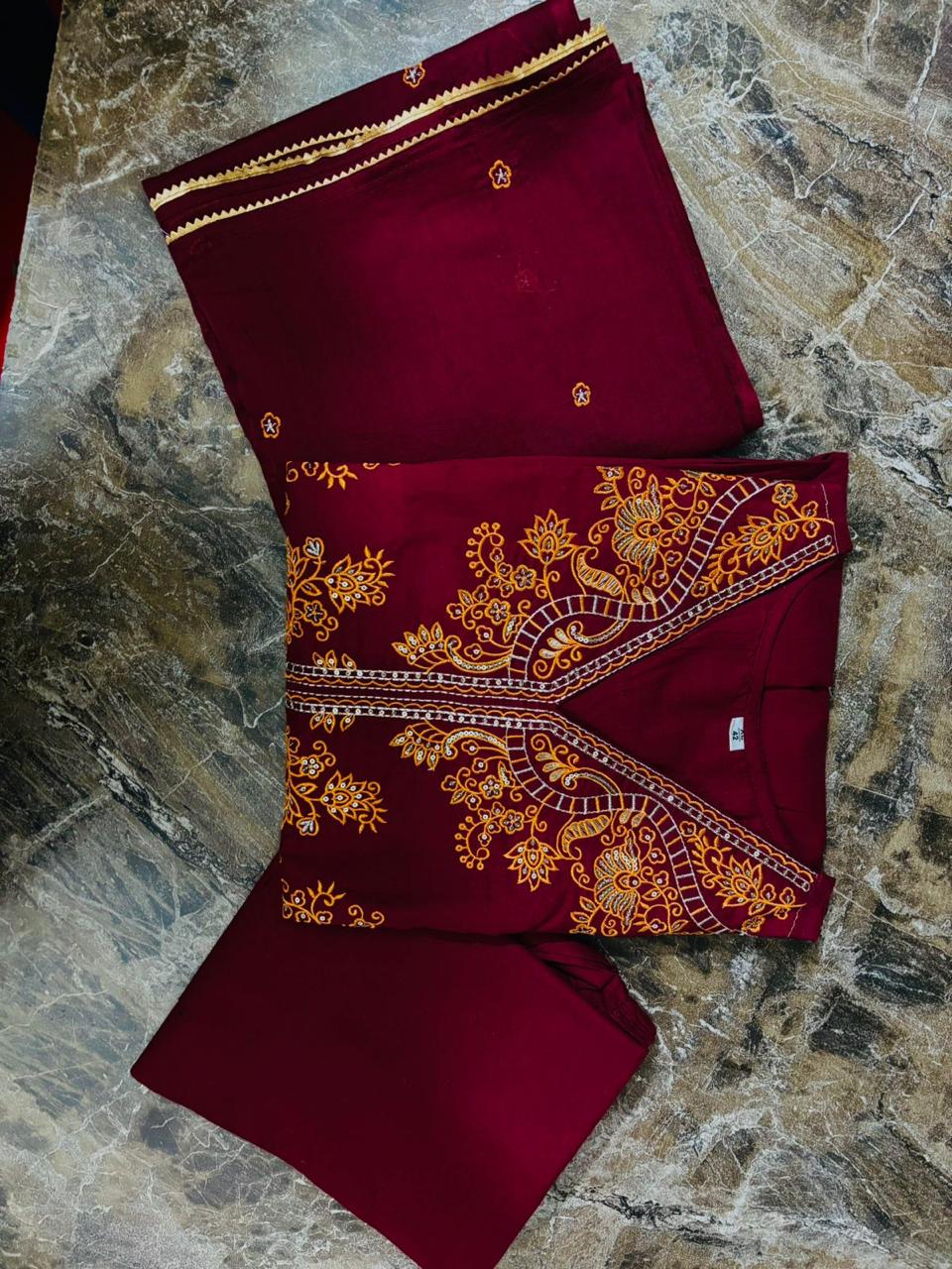 Look out of a dreamy movie set as you turn around and walk in this elegant flaired suit ! The perfect of traditional wear style...