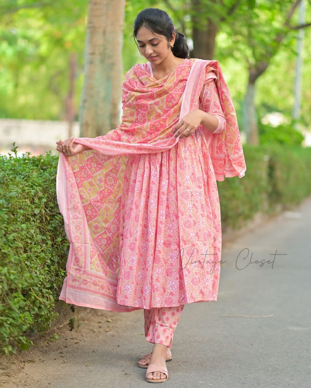 Presenting New Cotton Festival Collection In Pure Cotton With Hand And Adda mirror Work kurti And pant Dupatta Set Fully Stitched Ready To Wear ๐ฅ๐๐ฅฐ