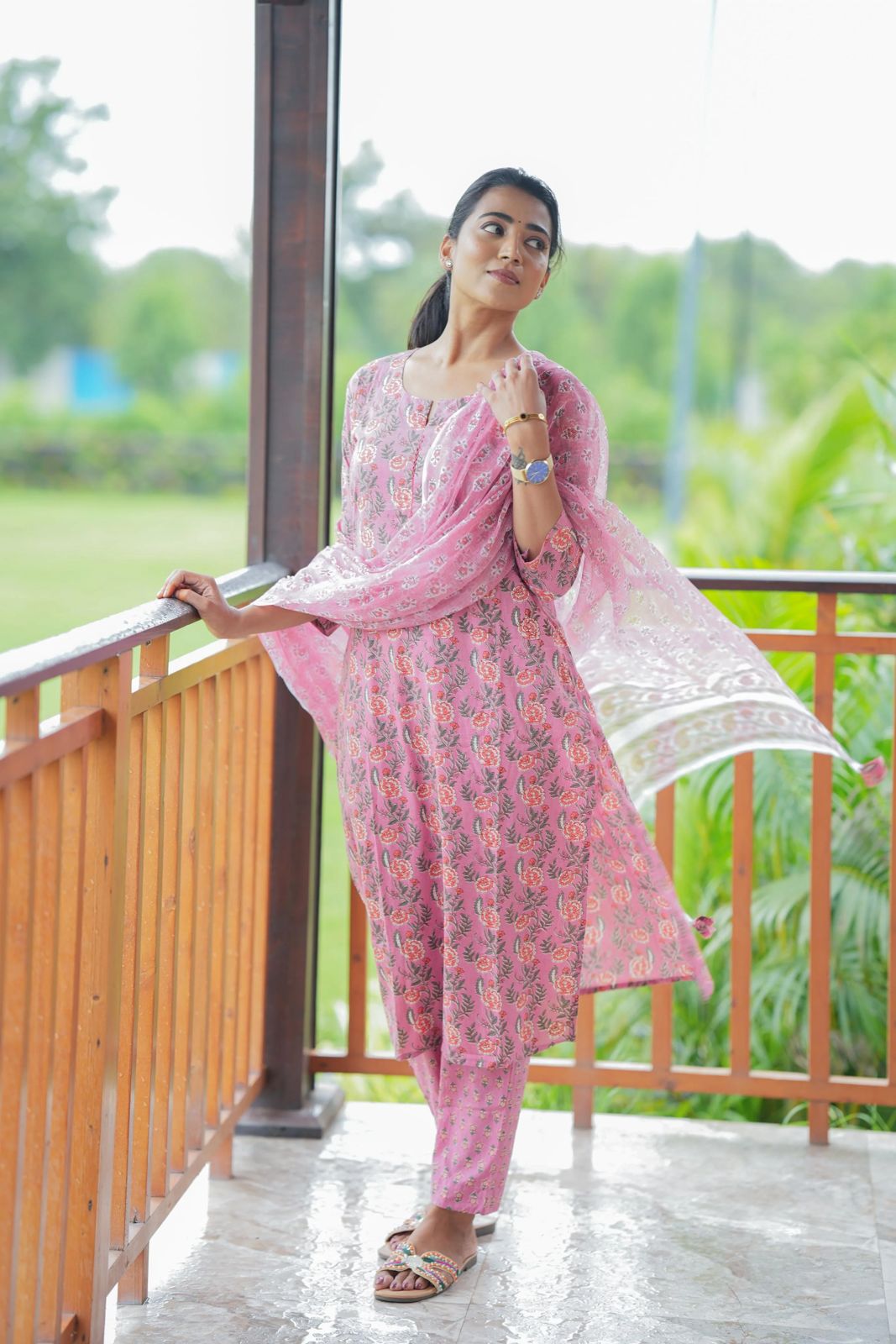 🌹🌹Pure fine Cotton fabric Kurti with Pant with cotton 100-100 Dupatta🌹🌹