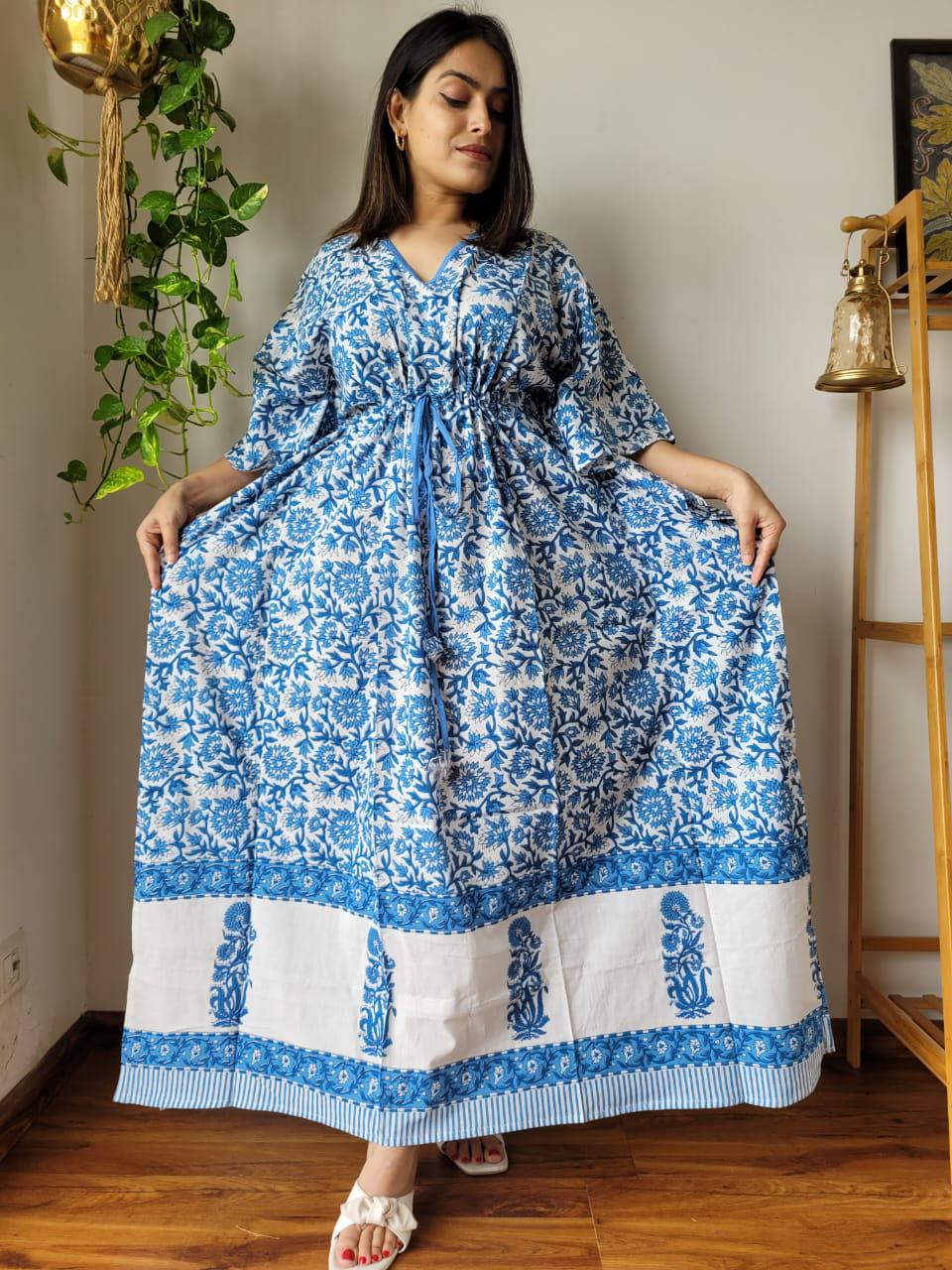 Exclusive New Added Hand Block printed KAFTAN 🔸️Authentic PRINT, with natural colours.