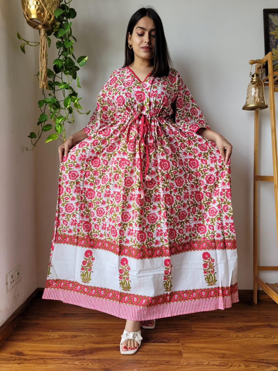 Exclusive New Added Hand Block printed KAFTAN 🔸️Authentic PRINT, with natural colours.