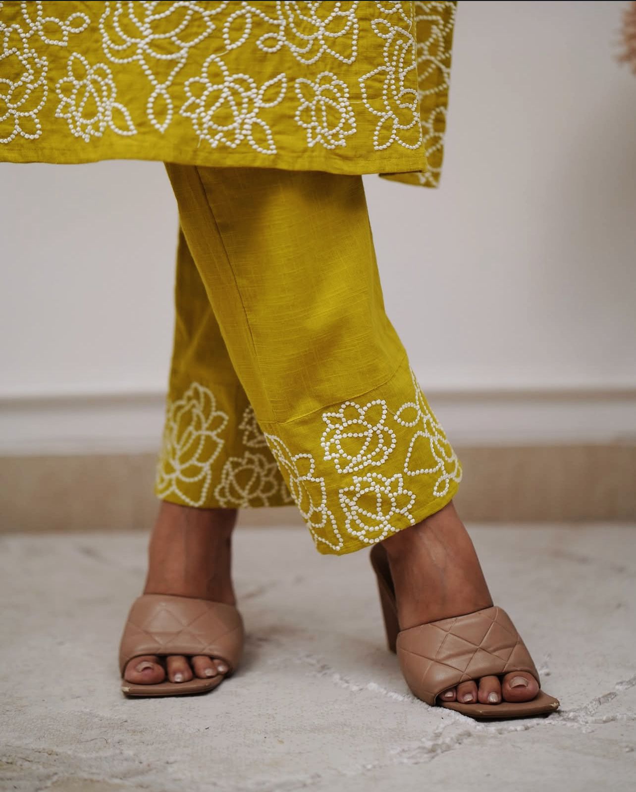 Upgrade your office wear wardrobe with this classy  kurti embroidery work detailing with (WACD68)