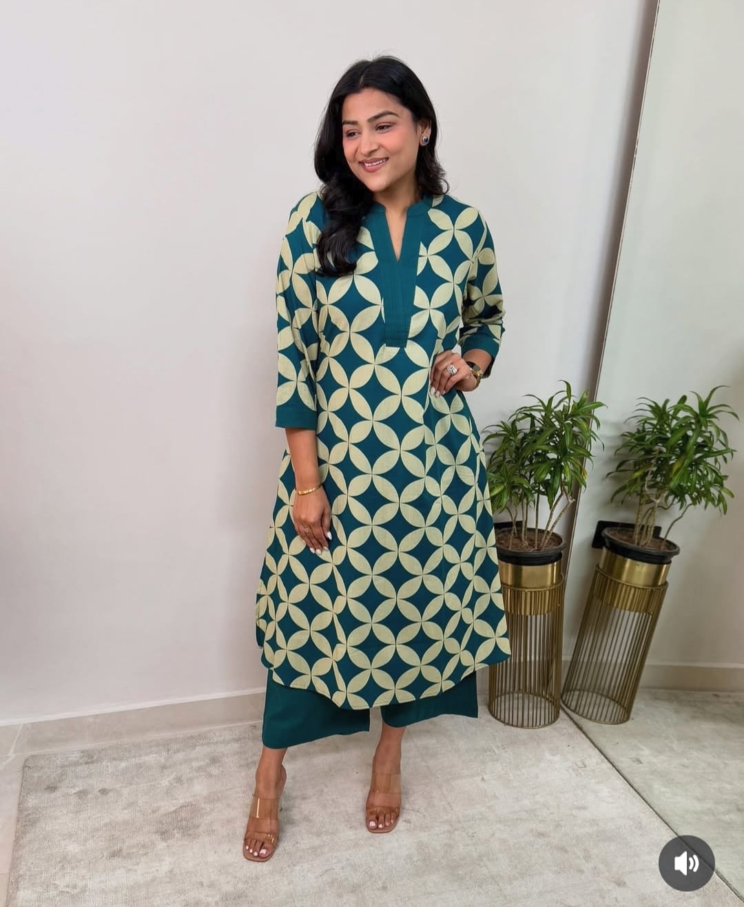 Pure Cotton Kurta Pant plazo in Beautiful Floral Prints. Must Have in Your Wardrobe For Your Daily Wear Office Wear(WACD73)