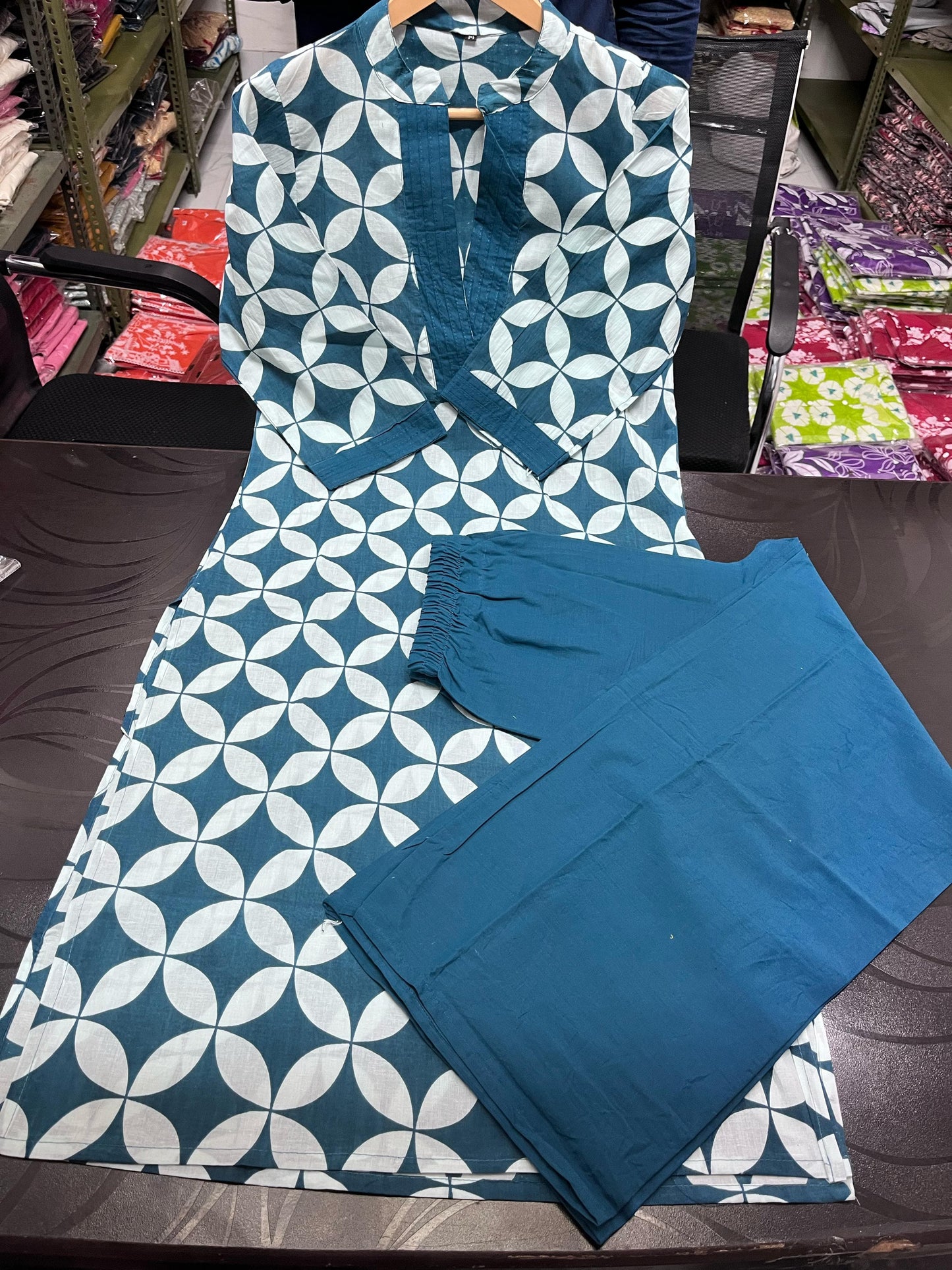 Pure Cotton Kurta Pant plazo in Beautiful Floral Prints. Must Have in Your Wardrobe For Your Daily Wear Office Wear(WACD73)