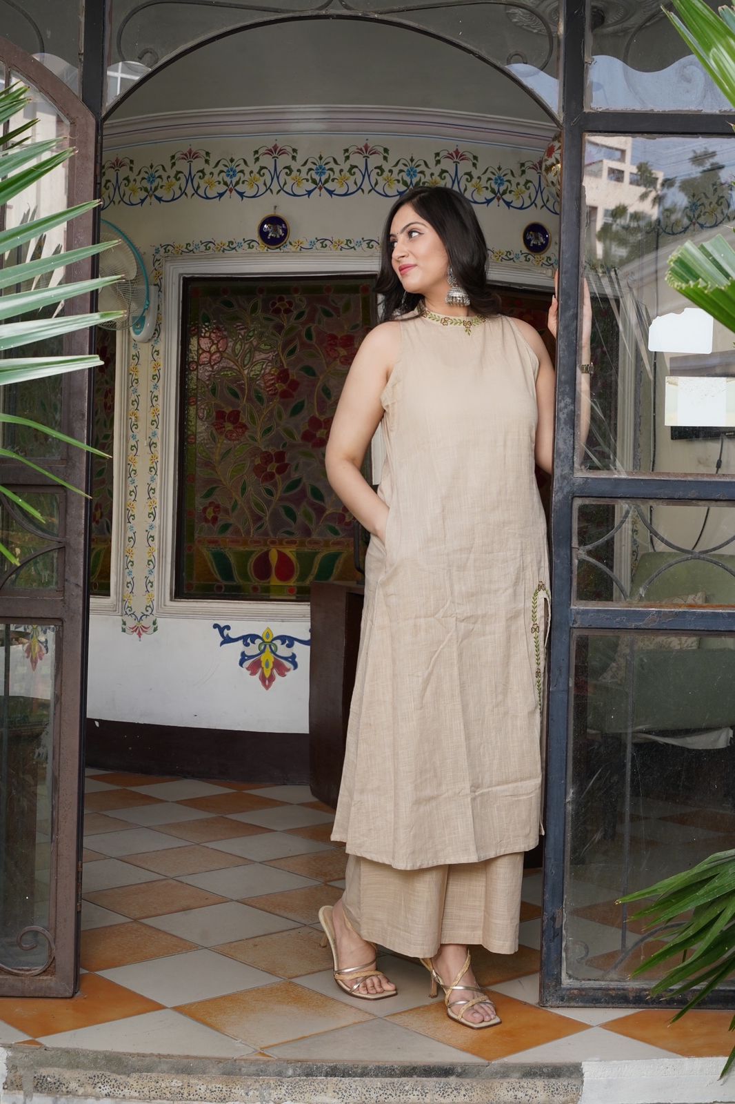 👉 *Presenting Beautifully aline Cotton kurta set Pure cotton slub (WACD116)