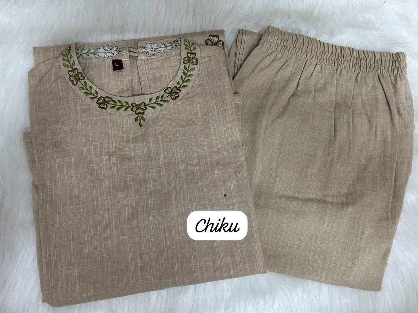 👉 *Presenting Beautifully aline Cotton kurta set Pure cotton slub (WACD116)