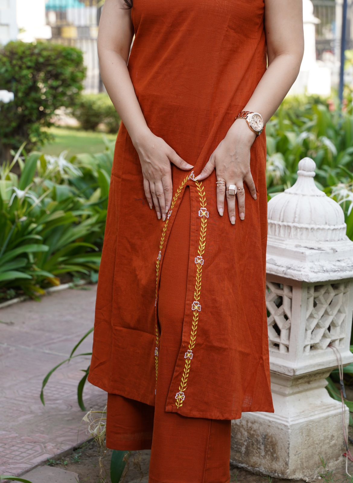 👉 *Presenting Beautifully aline Cotton kurta set Pure cotton slub (WACD115)