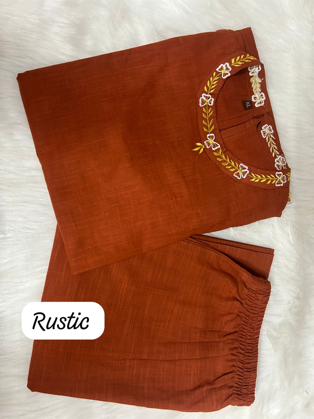 👉 *Presenting Beautifully aline Cotton kurta set Pure cotton slub (WACD115)