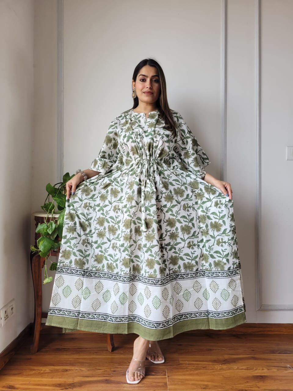 Exclusive New Added Hand Block printed KAFTAN 🔸️Authentic PRINT, with natural colours87