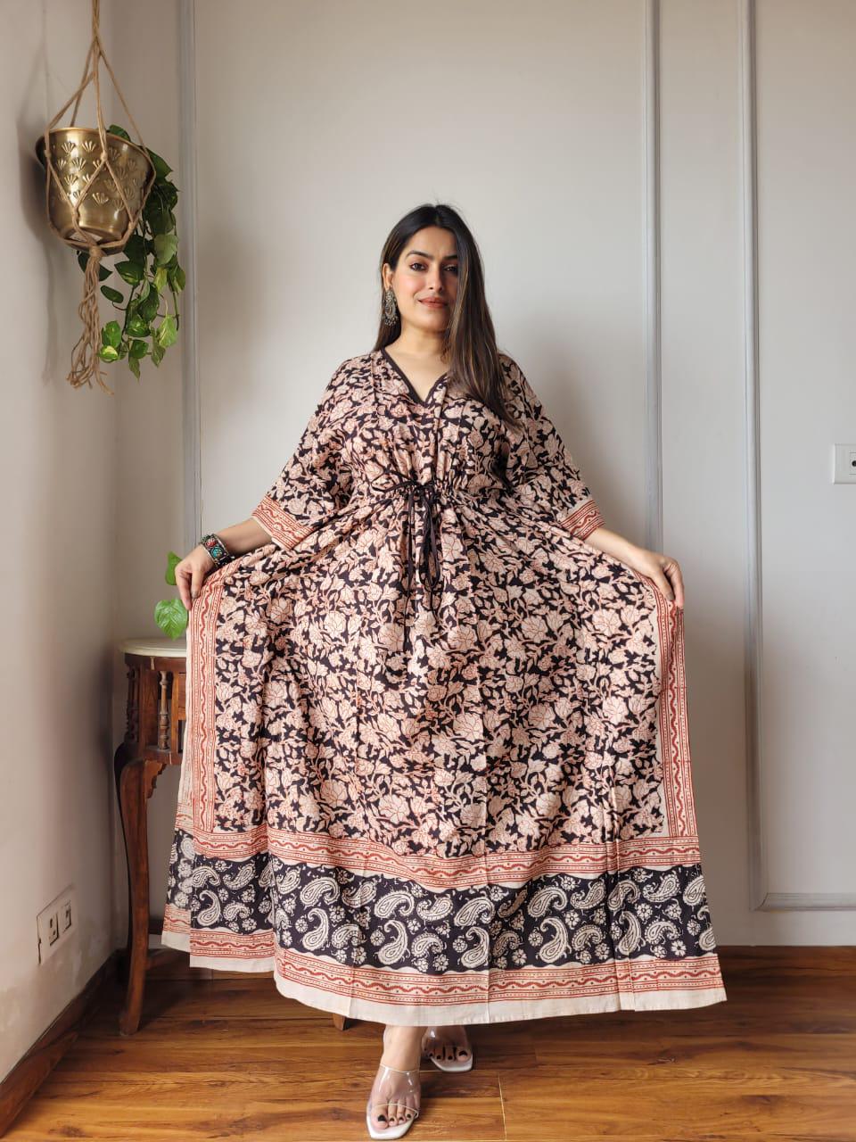 Exclusive New Added Hand Block printed KAFTAN 🔸️Authentic PRINT, with natural colours84