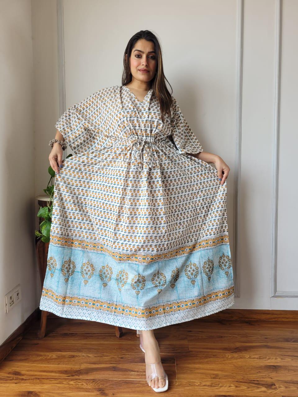 Exclusive New Added Hand Block printed KAFTAN 🔸️Authentic PRINT, with natural colours81