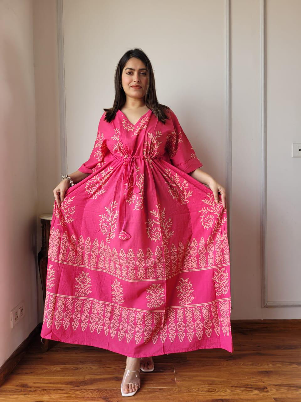 Exclusive New Added Hand Block printed KAFTAN 🔸️Authentic PRINT, with natural colours. 41