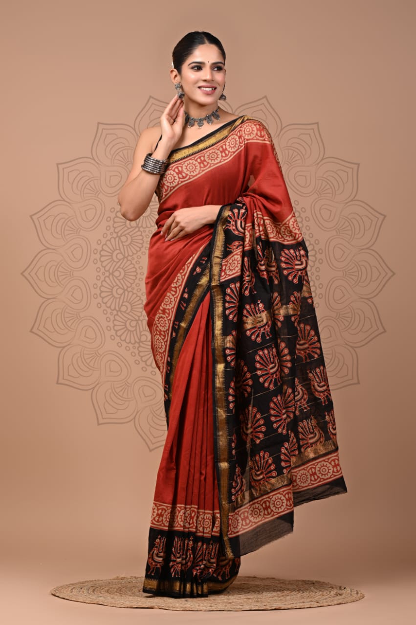 Premium Maheshwari Silk Saree (SWSRMAH127)