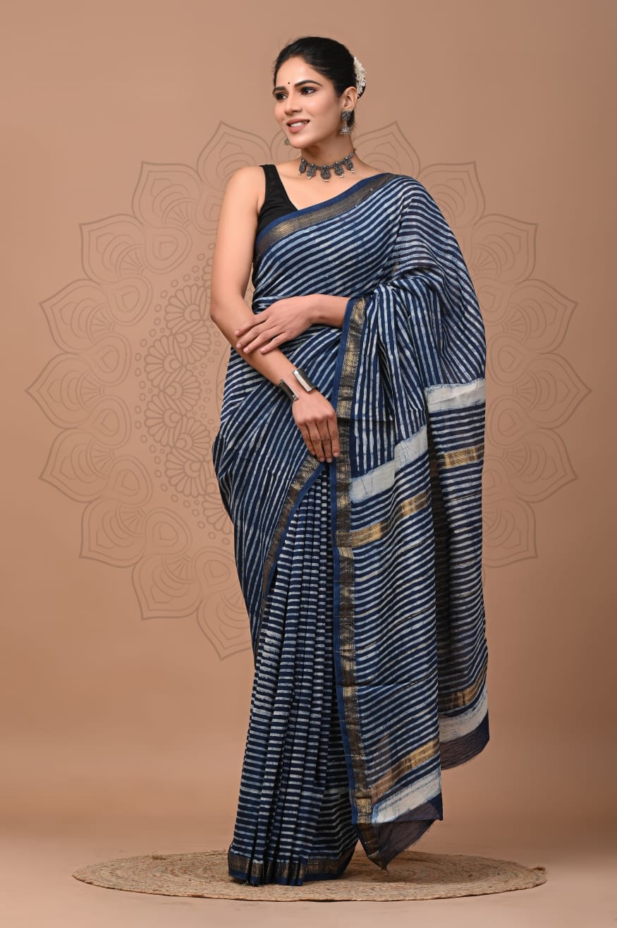 Premium Maheshwari Silk Saree (SWSRMAH104)