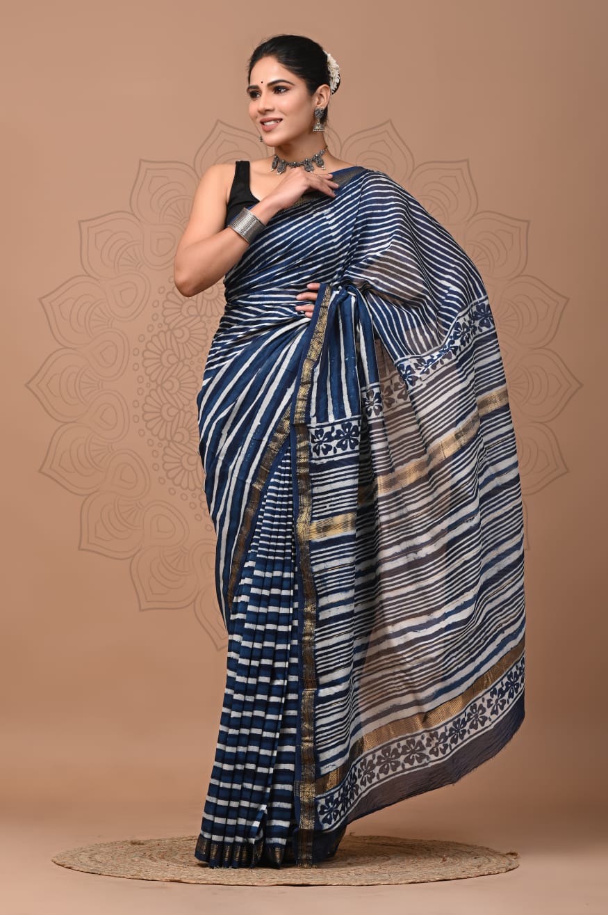 Premium Maheshwari Silk Saree (SWSRMAH103)