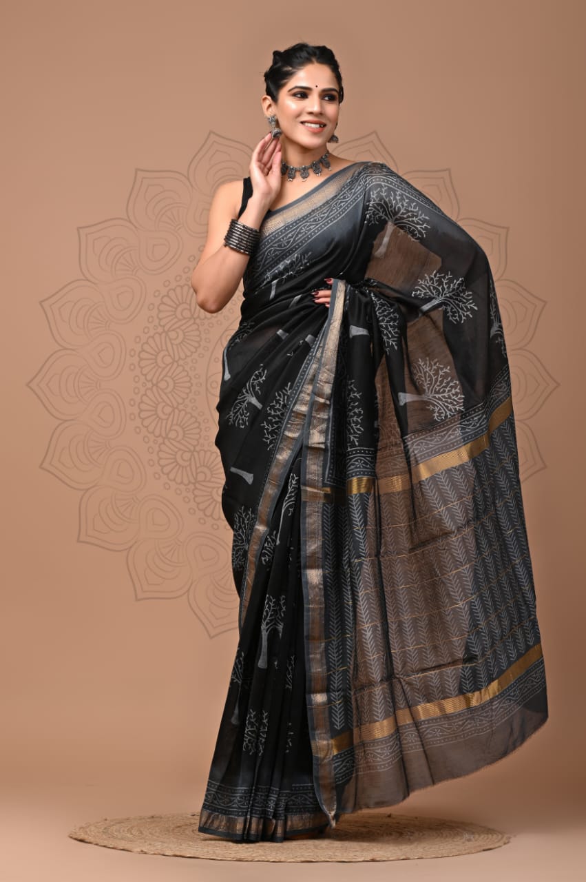 Premium Maheshwari Silk Saree (SWSRMAH96)