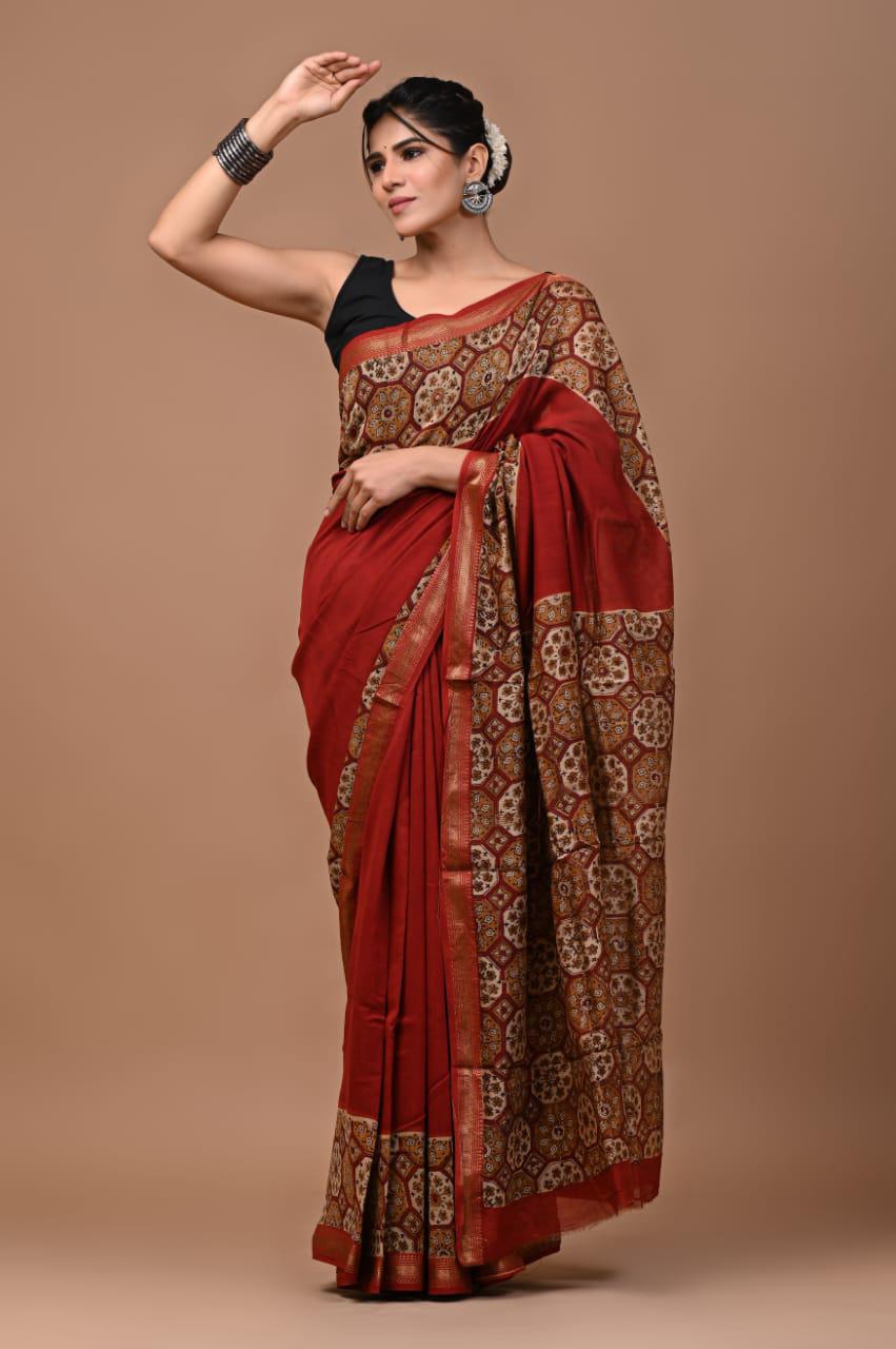 Premium Maheshwari Silk Saree (SWSRMAH19)