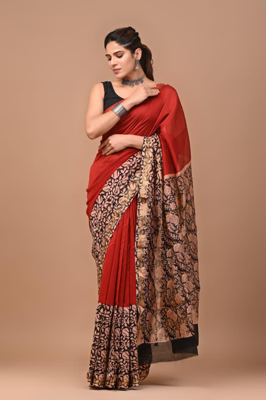 Premium Maheshwari Silk Saree (SWSRMAH21)