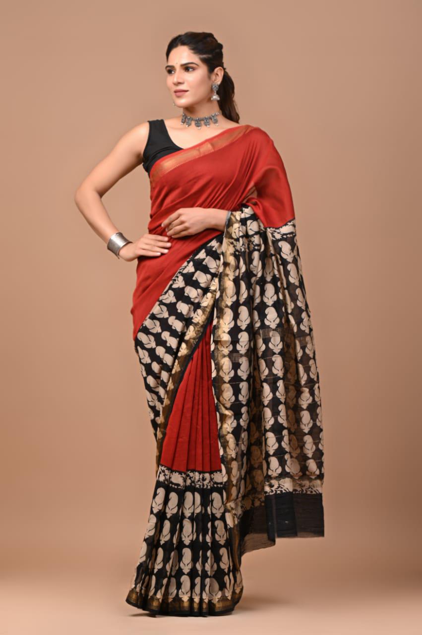 Premium Maheshwari Silk Saree (SWSRMAH23)