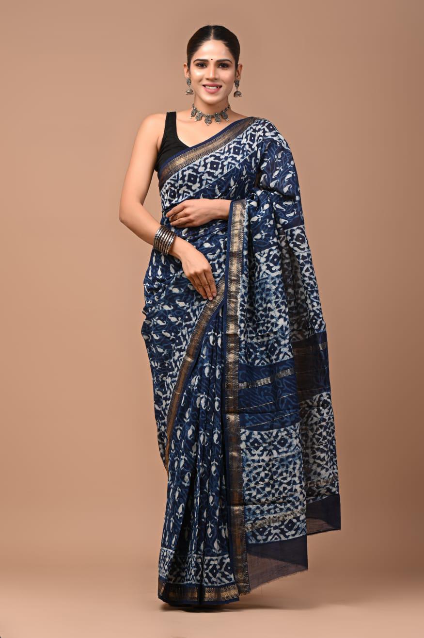 Premium Maheshwari Silk Saree (SWSRMAH36)