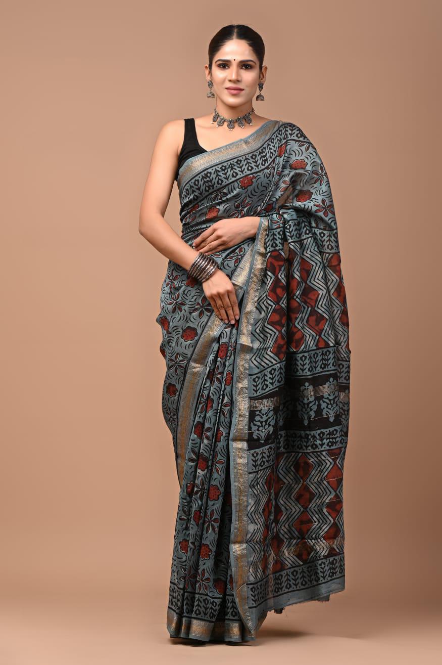 Premium Maheshwari Silk Saree (SWSRMAH40)