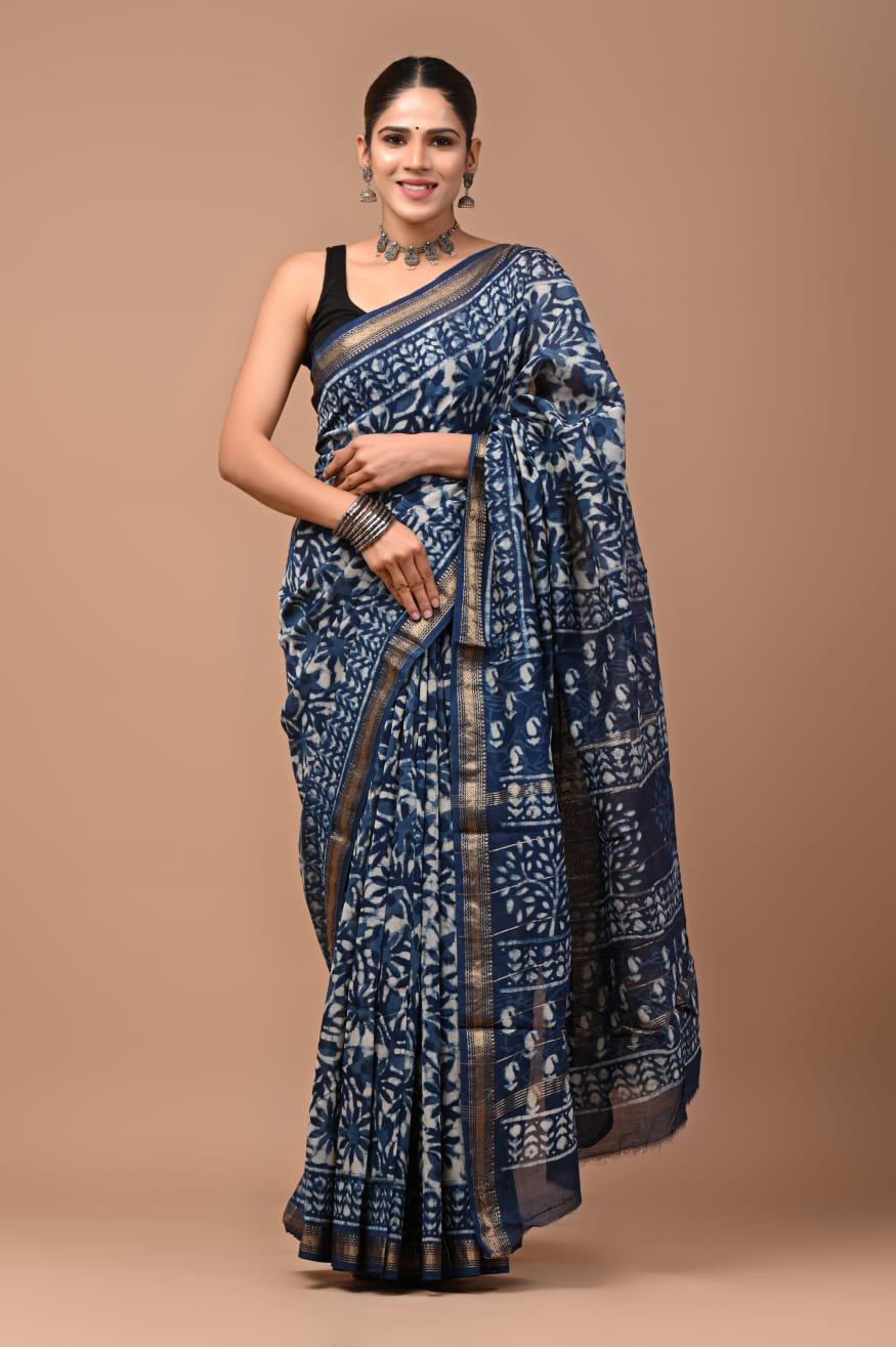 Premium Maheshwari Silk Saree (SWSRMAH39)