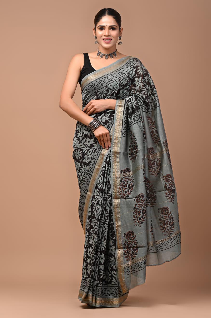 Premium Maheshwari Silk Saree (SWSRMAH42)