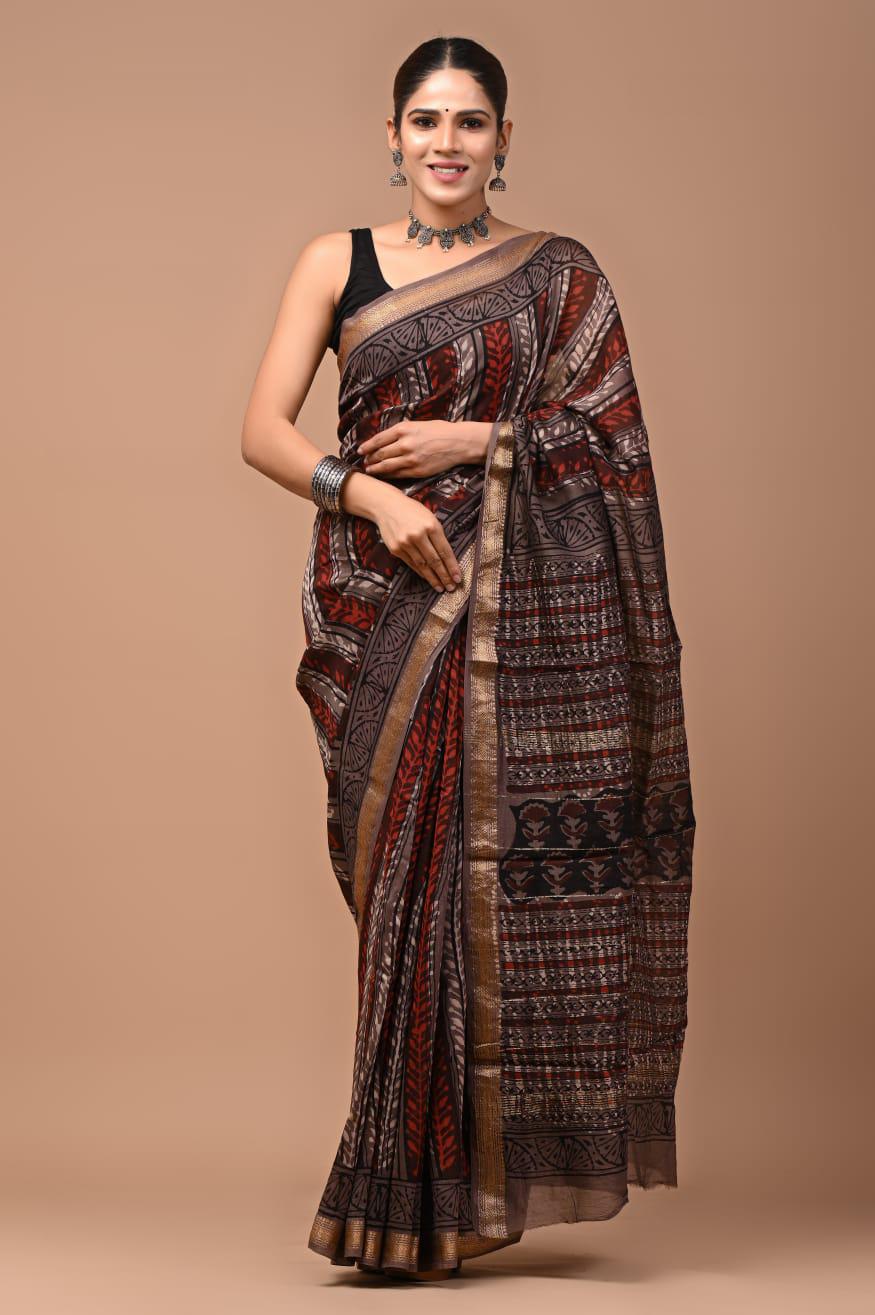 Premium Maheshwari Silk Saree (SWSRMAH43)