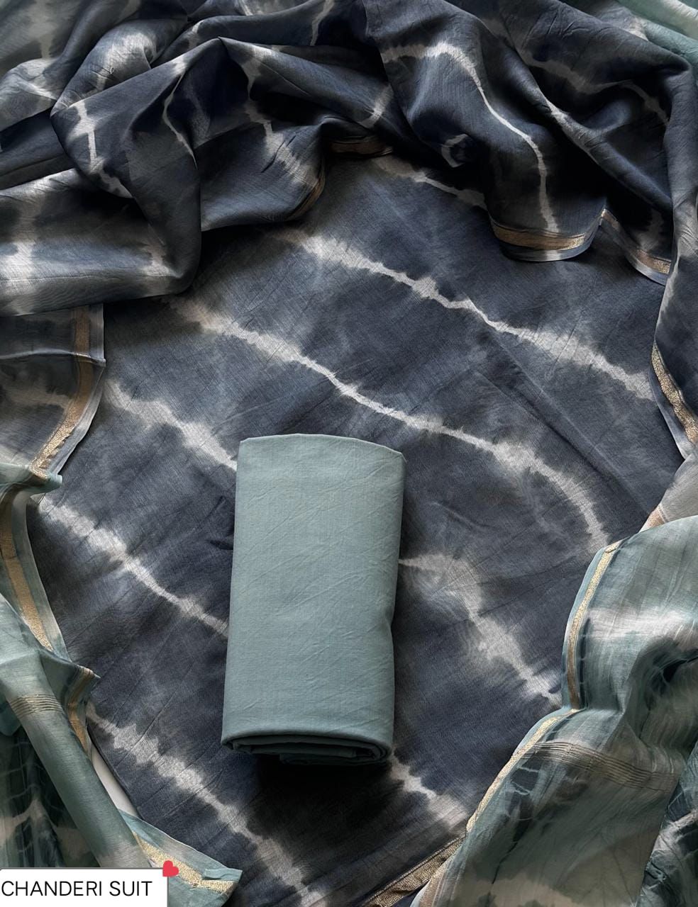 CHANDERI SILK SUIT WITH CHANDERI SILK DUPATTA 51