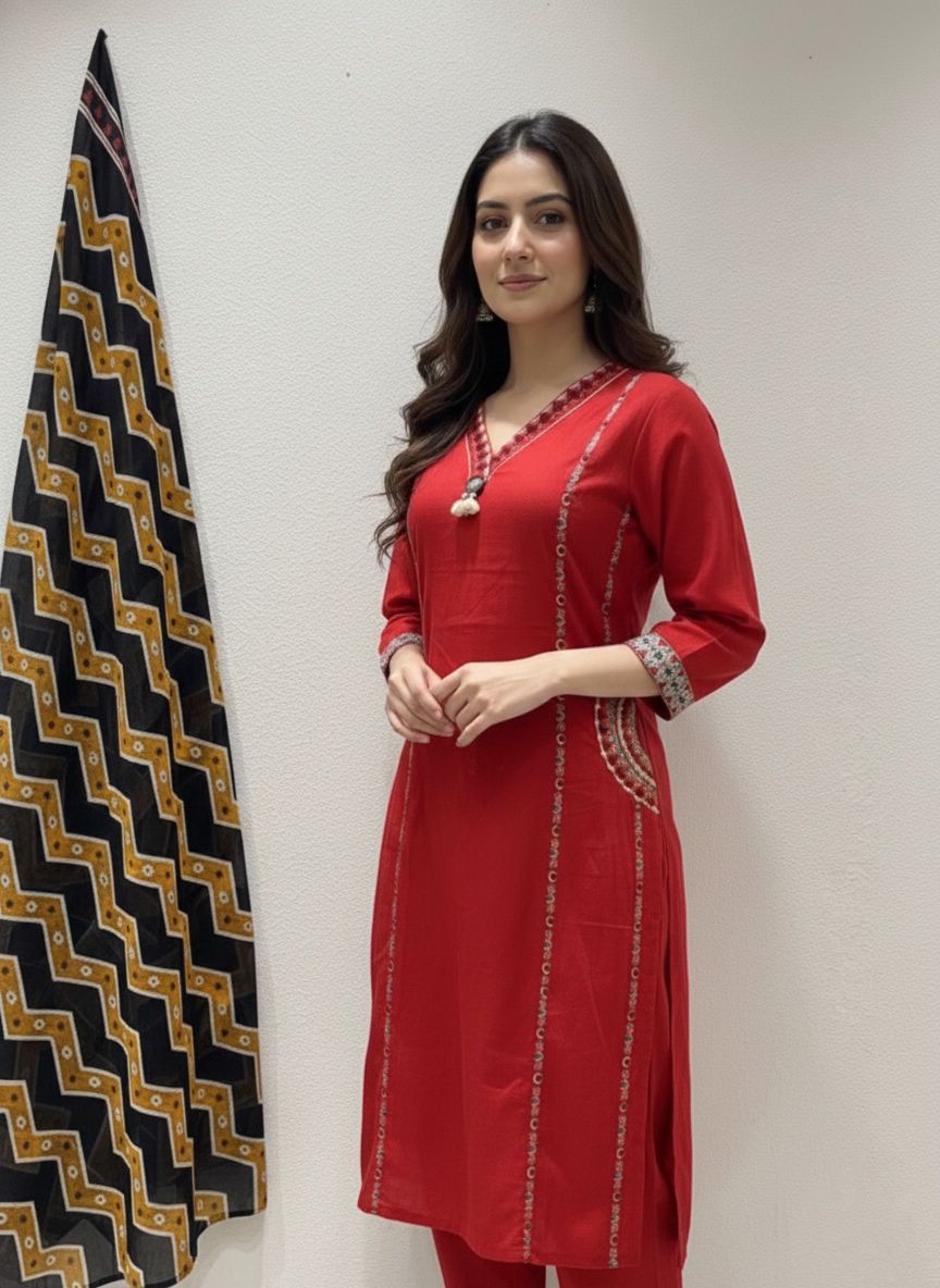 Featuring beautiful Heavy Set which is beautifully decorated All over HandworkšŖ”on suit Roamn Silk (SWDH05)