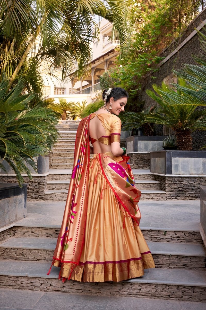 JEQUARD SILK PAITHANI LEHENGA CHOLI WITH DUPATTA (WDN82) 02 - suitswala
