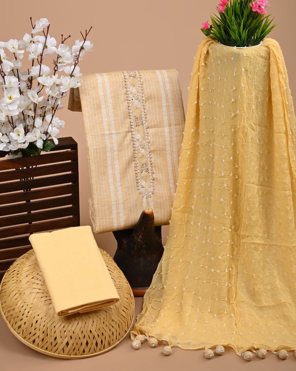 PREMIUM ZARI GOTAPATTI WORK WITH CLASSY CHIFFON DUPATTA (SWCHGT25)