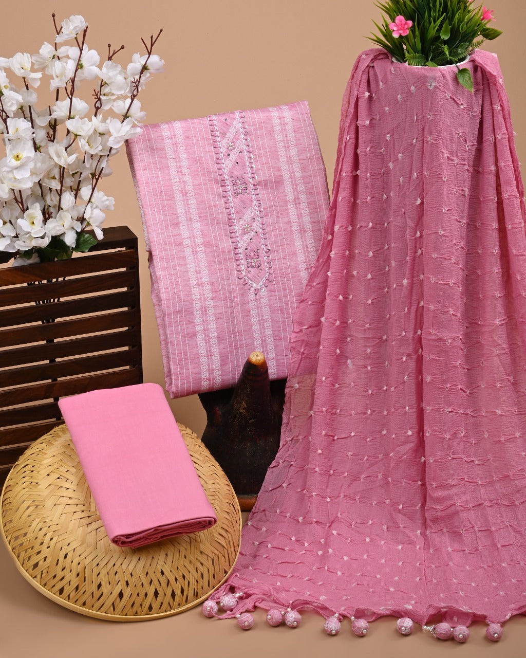 PREMIUM ZARI GOTAPATTI WORK WITH CLASSY CHIFFON DUPATTA (SWCHGT26)