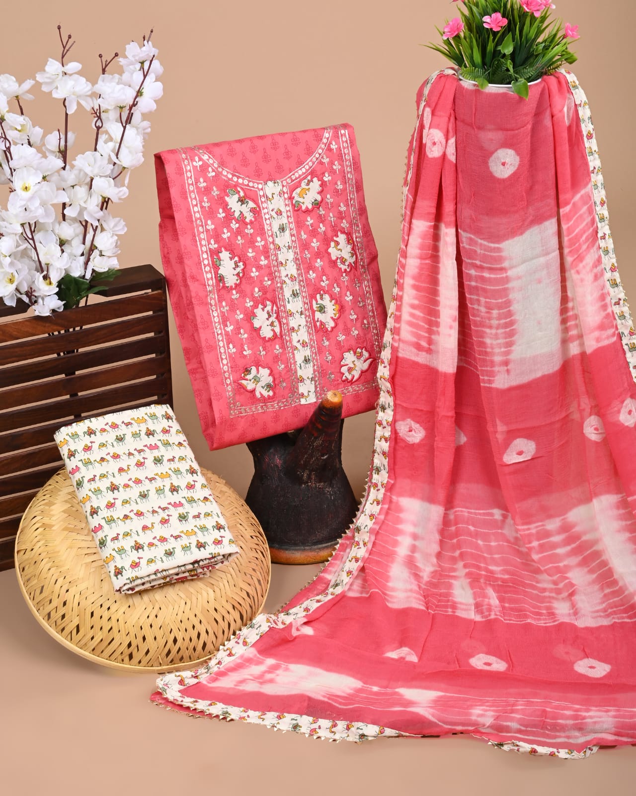 PREMIUM ZARI GOTAPATTI WORK WITH CLASSY CHIFFON DUPATTA (SWCHGT28)