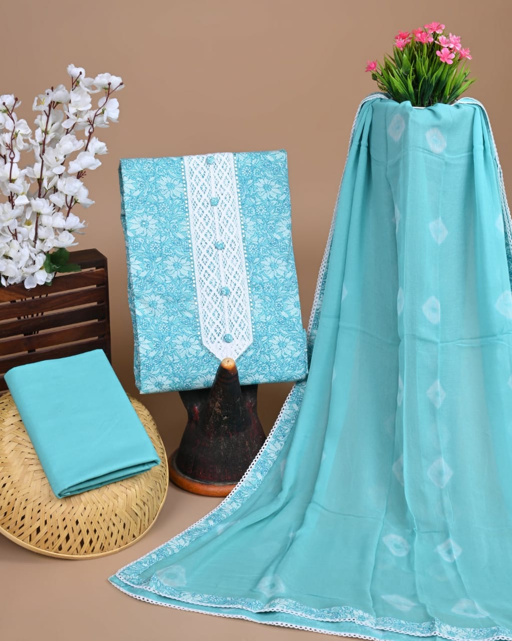 PREMIUM ZARI GOTAPATTI WORK WITH CLASSY CHIFFON DUPATTA (SWCHGT30)