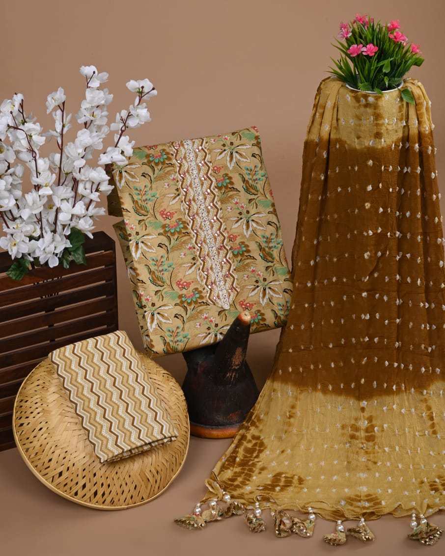 PREMIUM ZARI GOTAPATTI WORK WITH CLASSY CHIFFON DUPATTA (SWCHGT33)