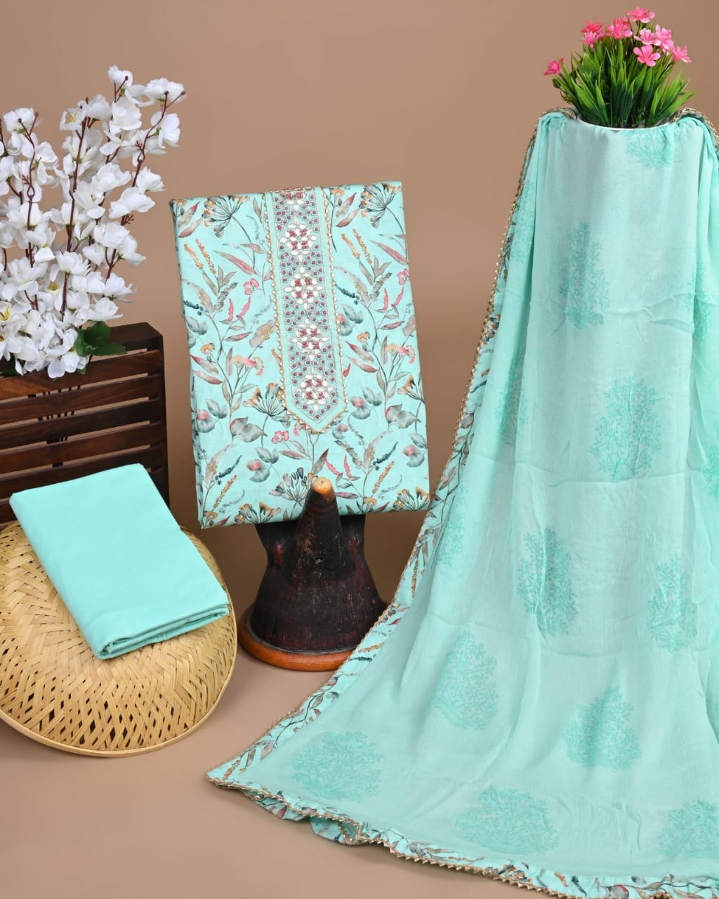 ELEGANT GOTTA PATTI WORK WITH CLASSY CHIFFON DUPATTA (SWCHGT35)