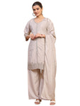 Elegant Grey Ethnic Wear Suit Set with Matching Dupatta (RRRD55)