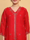 Elegant Red Designer Kurta Palazzo Set (RRRD57)