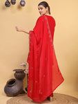 Elegant Red Designer Kurta Palazzo Set (RRRD57)