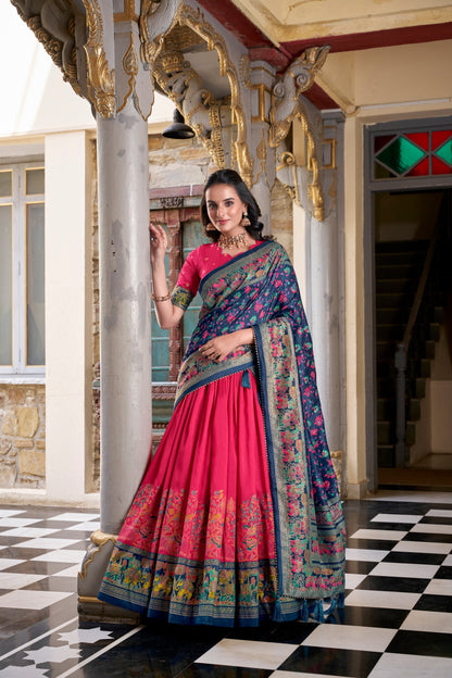 FESTIVAL SPECIAL TUSSAR SILK LEHENGA CHOLI WITH DUPATTA (WDN106)01